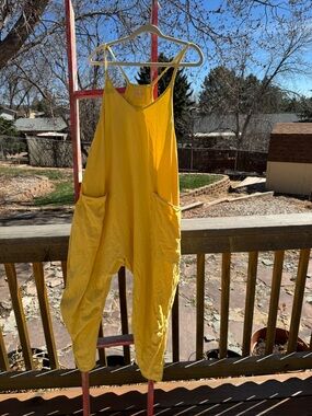 Yellow Free People hot shot onesie